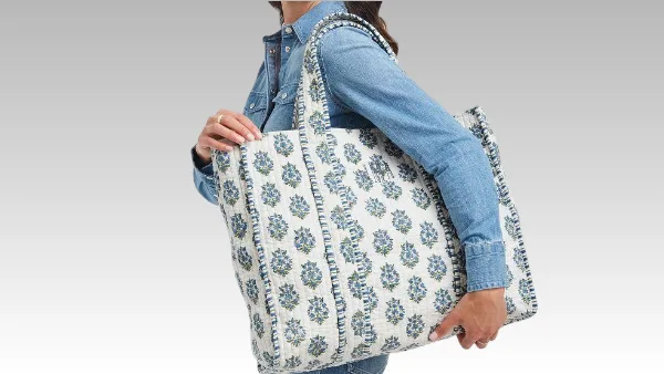 custom Quilted Tote Bag