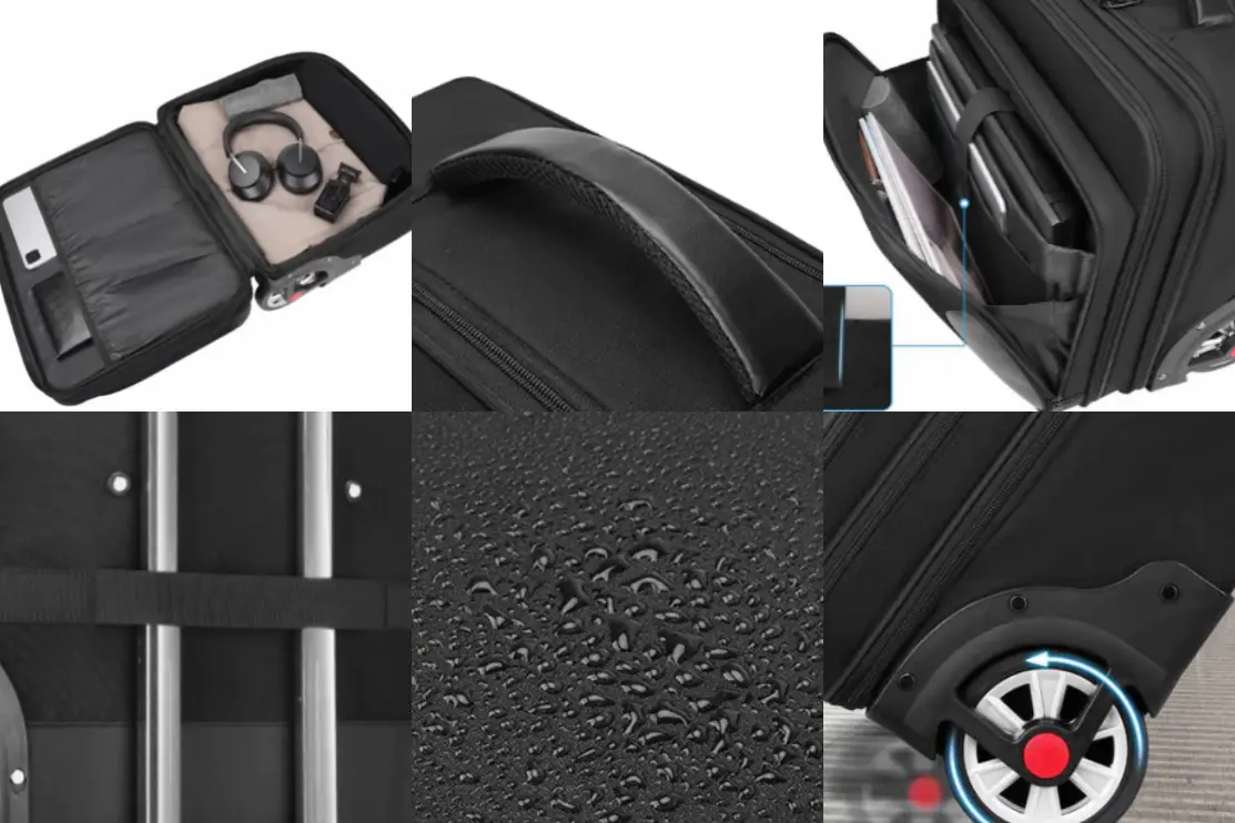 custom roilling briefcase supplier