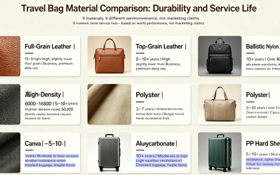 How Material Selection Impacts The Lifespan Of A Travel Bag